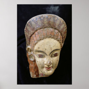 Póster Antefix con cabeza de mujer, de Cerveteri