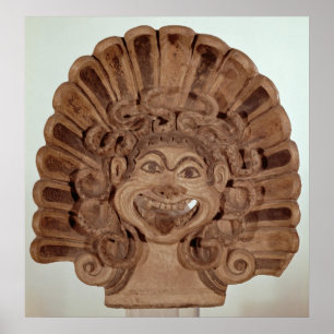 Póster Antefix con la cabeza de un gorgón