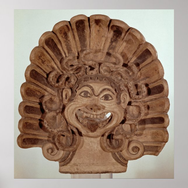 Póster Antefix con la cabeza de un gorgón (Frente)