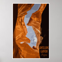 Antelope Canyon Vintage Poster