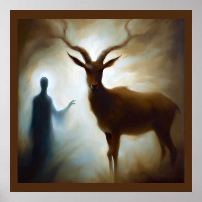 Póster Antelope de animales espirituales 1 (Frente)