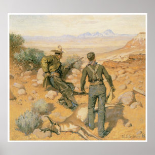 Póster Antelope Hunting - South Dakota, c. 1880s