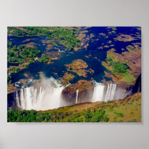 Póster antena de las cataratas Victoria