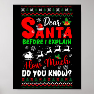 Póster Antes De Explicar Cuánto Sabes De Xmas Sweater Sa