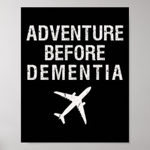 Póster Antes de la demencia Diversión Viaje en avión Jubi