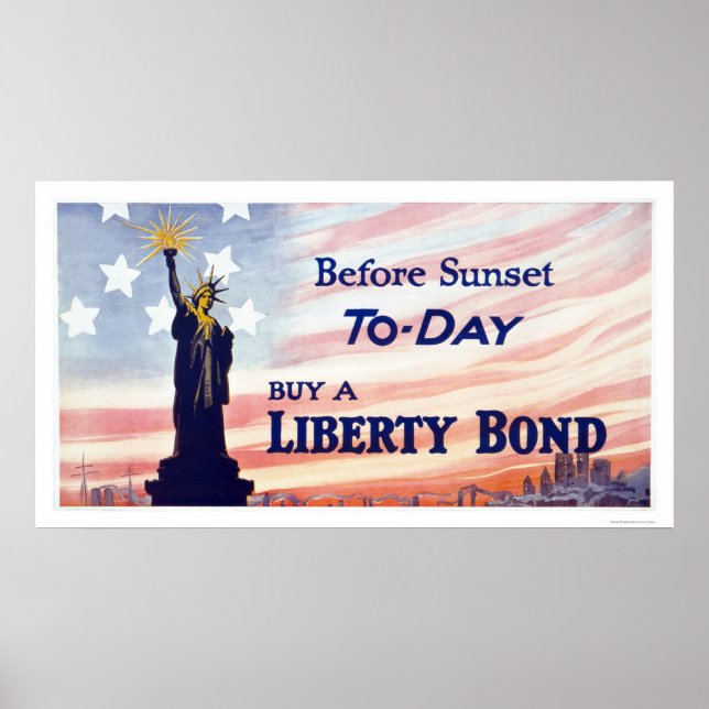 Póster Antes del atardecer compre un bono de libertad (Frente)