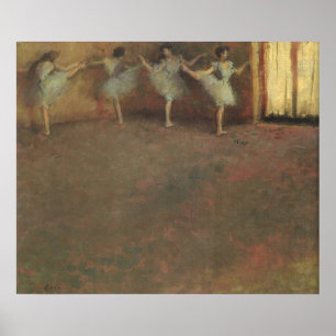 Póster Antes del ballet de Edgar Degas, Bella Artes de la