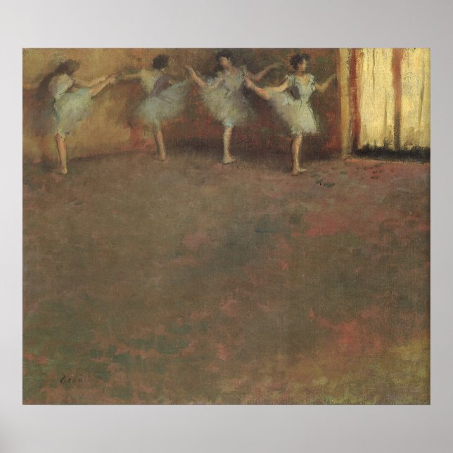 Póster Antes del ballet de Edgar Degas, Bella Artes de la (Frente)