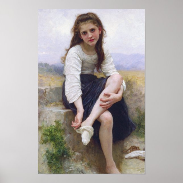 Póster Antes del baño de William Bougereau (Frente)