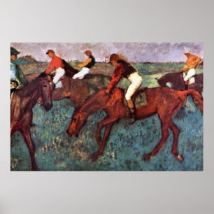 Póster Antes del inicio de la formación de Jockeis - Pint