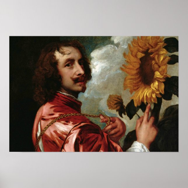 Póster Anthony van Dyck - autorretrato (Frente)