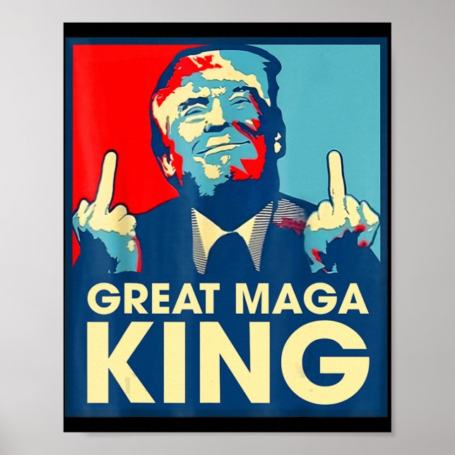 Póster Anti Biden The Great Maga King Fun Trump Ultra Mag (Frente)