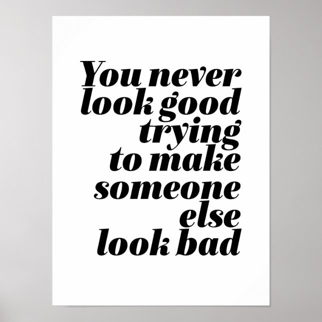 Póster Anti bullying No seas mezquino sé bueno elegir (Frente)