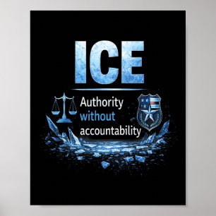 Póster Anti Ice protesto y resisto apoyo a los inmigrante