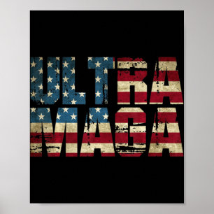 Póster Anti Joe Biden Ultra Maga American Flag Best Gifts