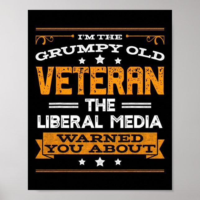 Póster Anti Liberal Republican Conservative Grumpy Old Ma (Frente)