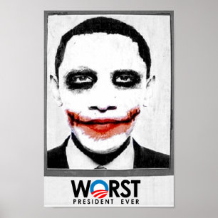 Póster Anti-Obama - el negro peor de presidente Ever