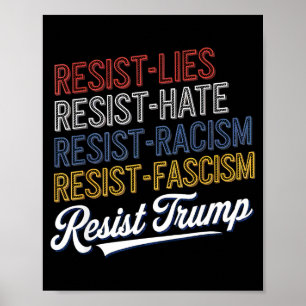 Póster Anti odio miente fascismo resiste protesta manifes