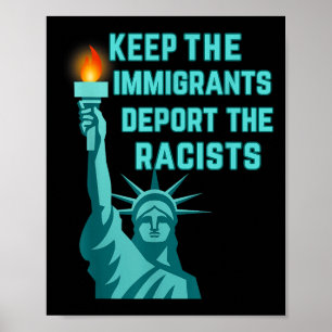 Póster Anti Racismo - Que Los Inmigrantes Deporten El Rac