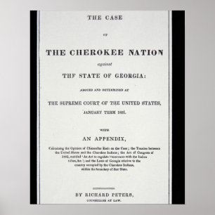 Póster Anti-removal tract, by Cherokee Nation, in reponse