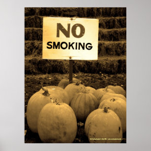 Póster Anti-Smoking Pumpkins - Sepiatone