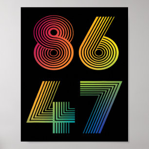 Póster Anti Trump 8647 86 47 Encender a 47 presidente ant