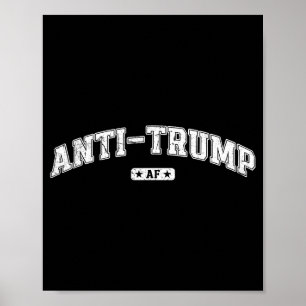 Póster Anti trump af, divertida camiseta anti trump, anti