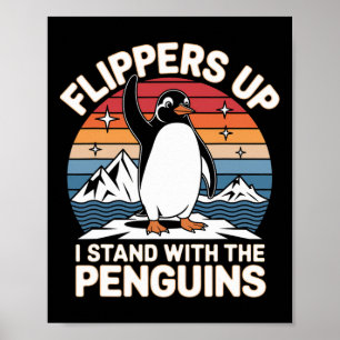 Póster Anti Trump Aletas Arriba Me Pongo Con Los Pingüino