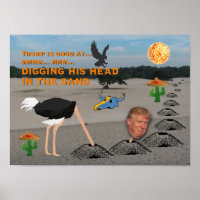 Anti Trump / Arrojando su cabeza en la arena,