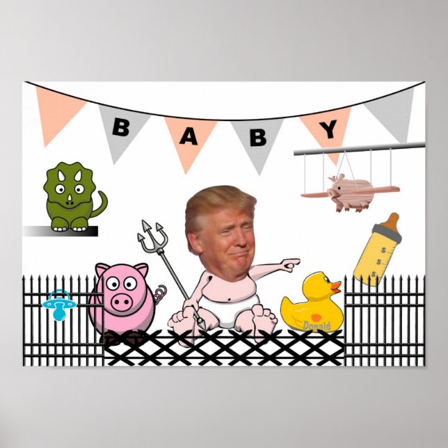 Póster Anti Trump / Baby, (Frente)