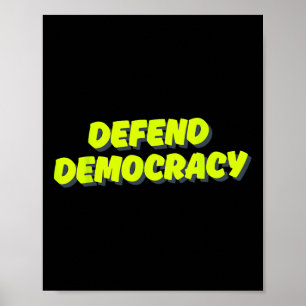 Póster Anti-trump - Defender la democracia 