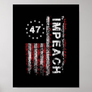 Póster Anti Trump Impugnar 47 Trump 47º Presidente Bander