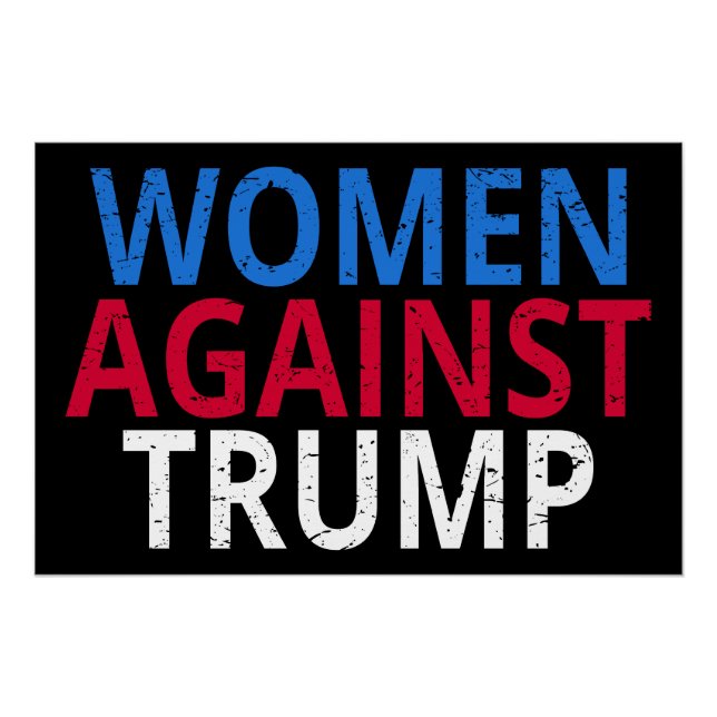 Póster Anti-Trump - Las mujeres contra Trump (Anverso)