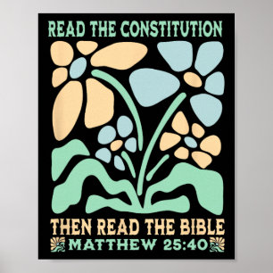 Póster Anti Trump Lee La Constitución Y La Biblia Mat