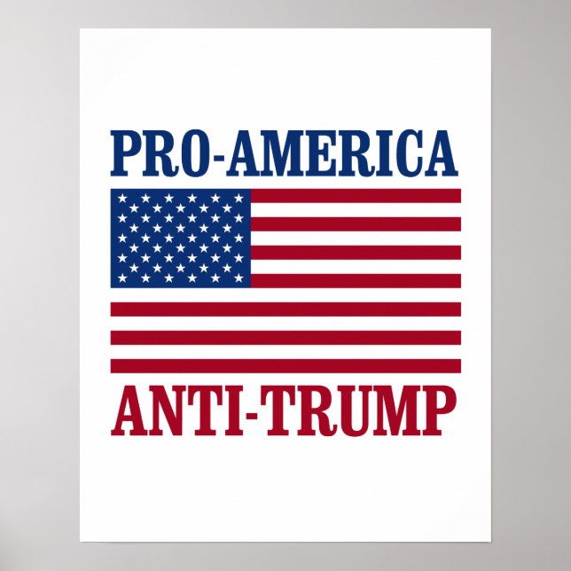 Póster Anti Trump pro-Estados Unidos - Anti-Trump - (Frente)