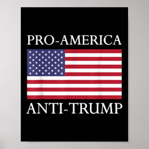 Póster Anti-trump pro-estadounidense - Bandera norteameri