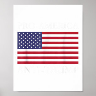 Póster Anti-trump pro-estadounidense - Bandera norteameri