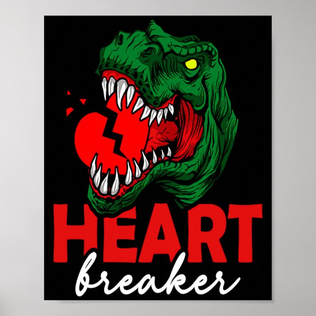 Póster Anti Valentines Day Single Heart Breaker T Rex Di  (Frente)