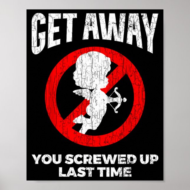 Póster Anti Valentines Sarcastic Cud Quote Funny Gift  (Frente)