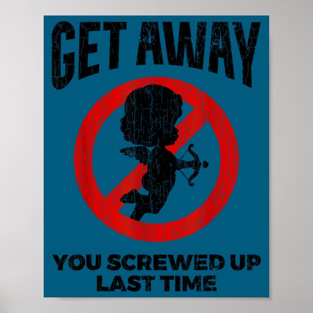 Póster Anti Valentines Sarcastic Cud Quote Funny Gift  (Frente)