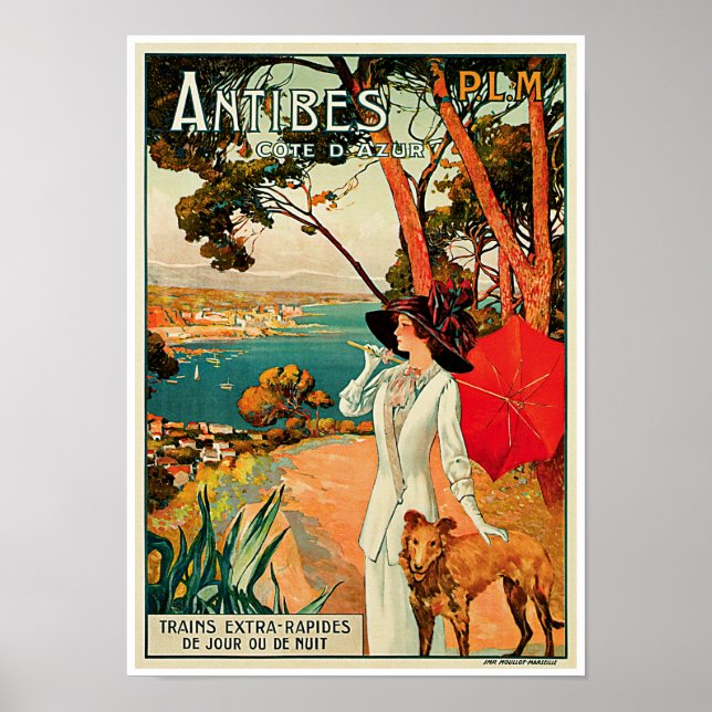 Póster Antibes ~ Côte d'Azur (Frente)