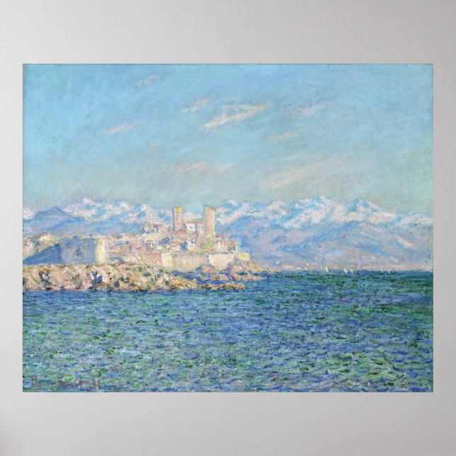 Póster Antibes, efecto de tarde - Claude Monet (Frente)
