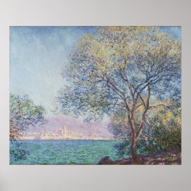 Póster Antibes en la mañana, Claude Monet, 1888 (Frente)
