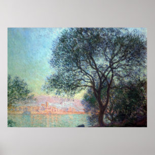 Póster Antibes en la mañana por Claude Monet