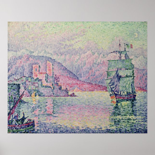 Póster Antibes, noche, 1914 (Frente)