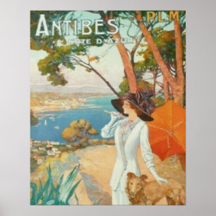 Póster Antibes Riviera Francesa