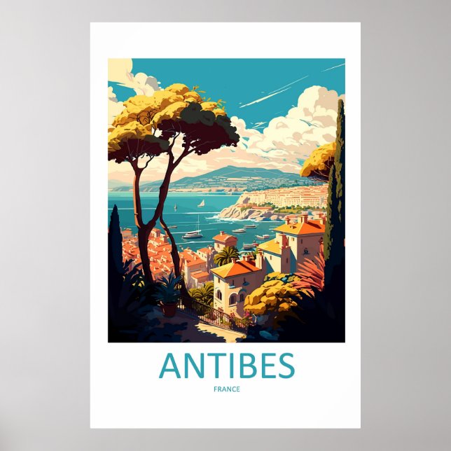 Póster Antibes Travel Print Wall Art Poster (Frente)