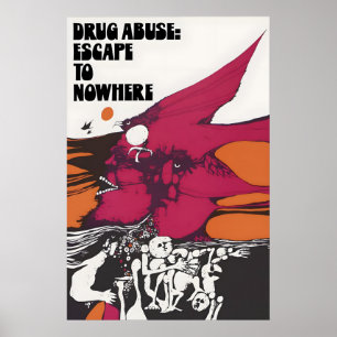 Póster antidrogas Abuso de drogas Escape a ninguna