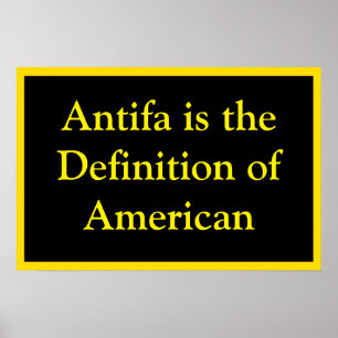 Póster Antifa Define al Americano Patriótico