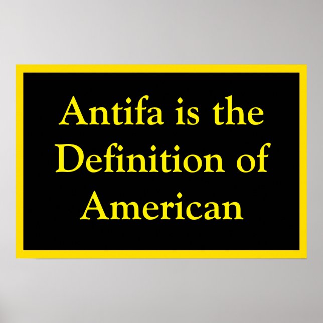Póster Antifa Define al Americano Patriótico (Frente)